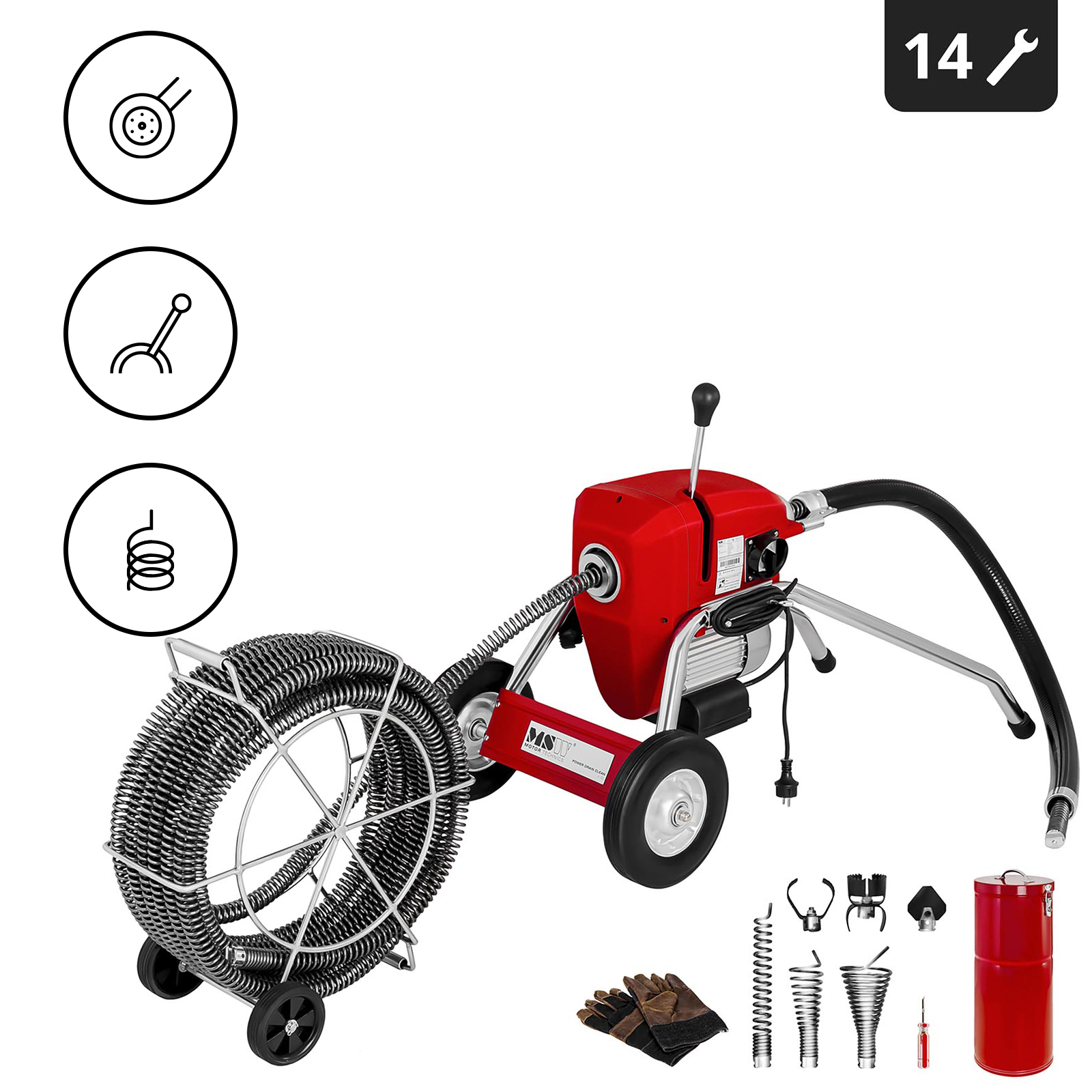 Rohrreinigungsmaschine - 1100 W - 700 U/min - Ø 32 mm