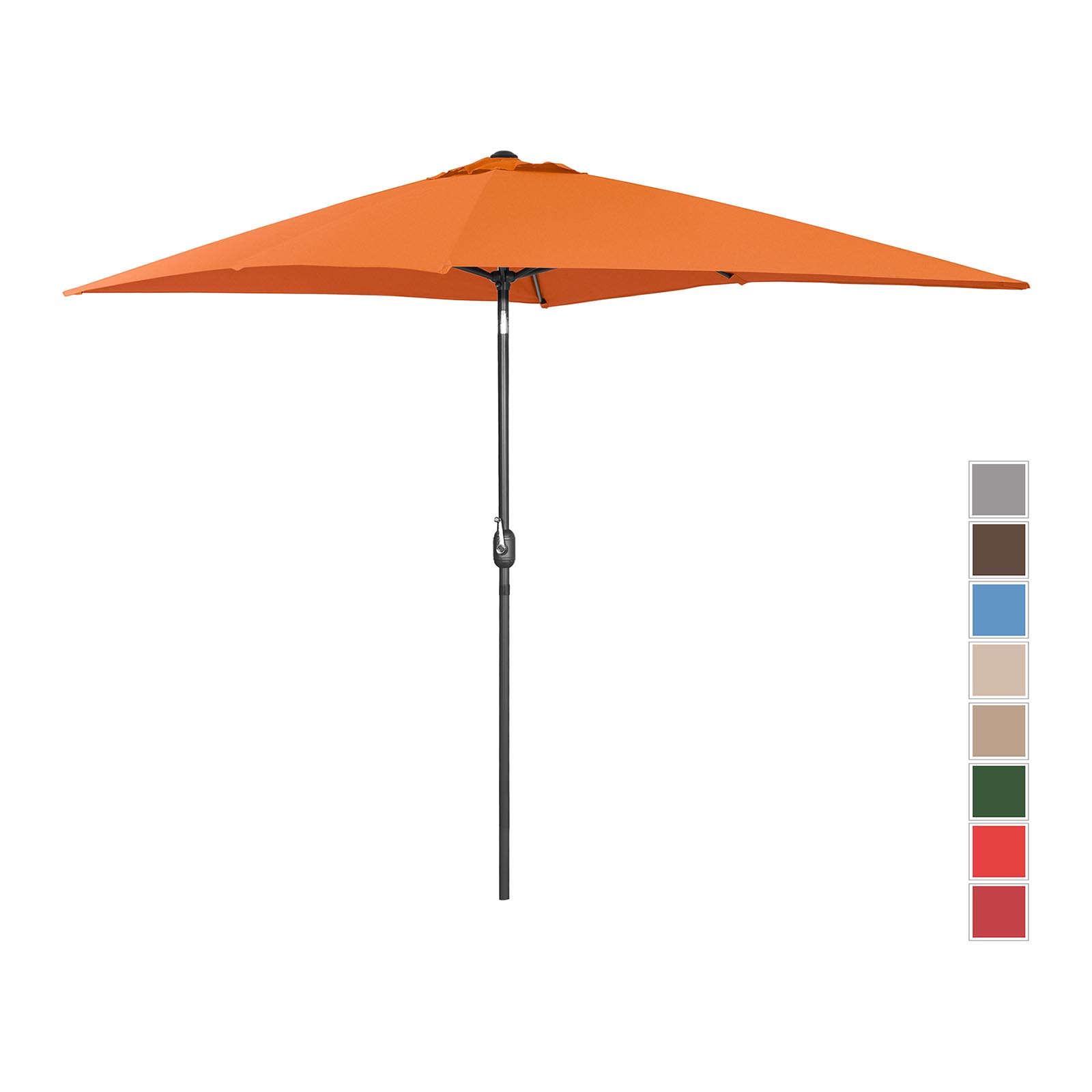 Sonnenschirm groß - orange - rechteckig - 200 x 300 cm - neigbar