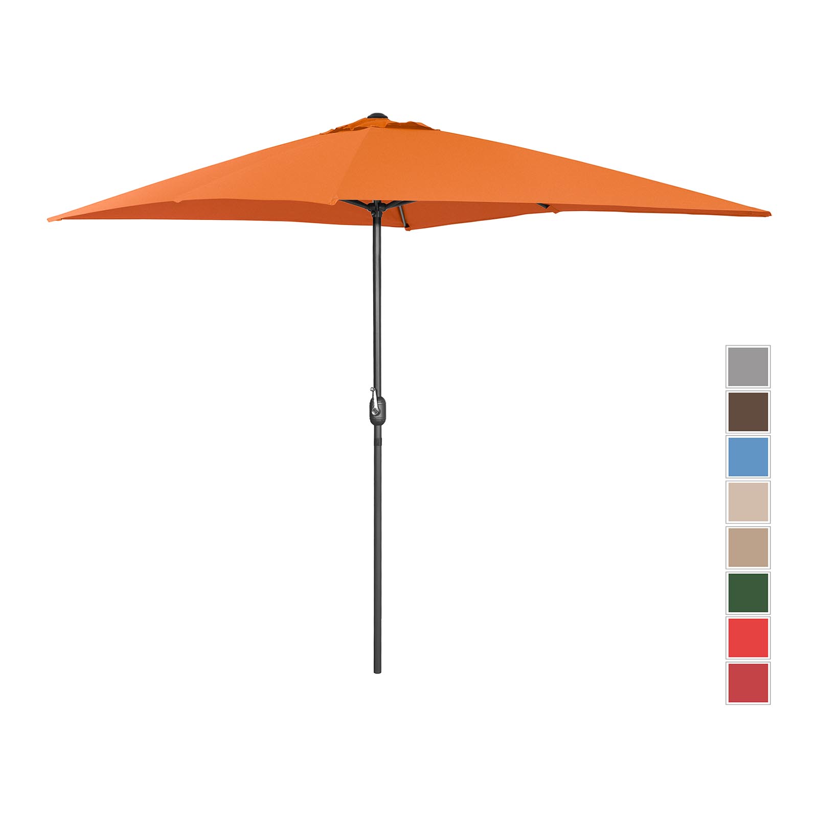 Sonnenschirm groß - orange - rechteckig - 200 x 300 cm
