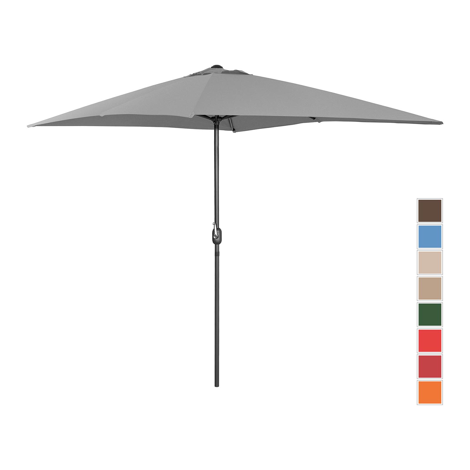 B-Ware Sonnenschirm groß - dunkelgrau - rechteckig - 200 x 300 cm