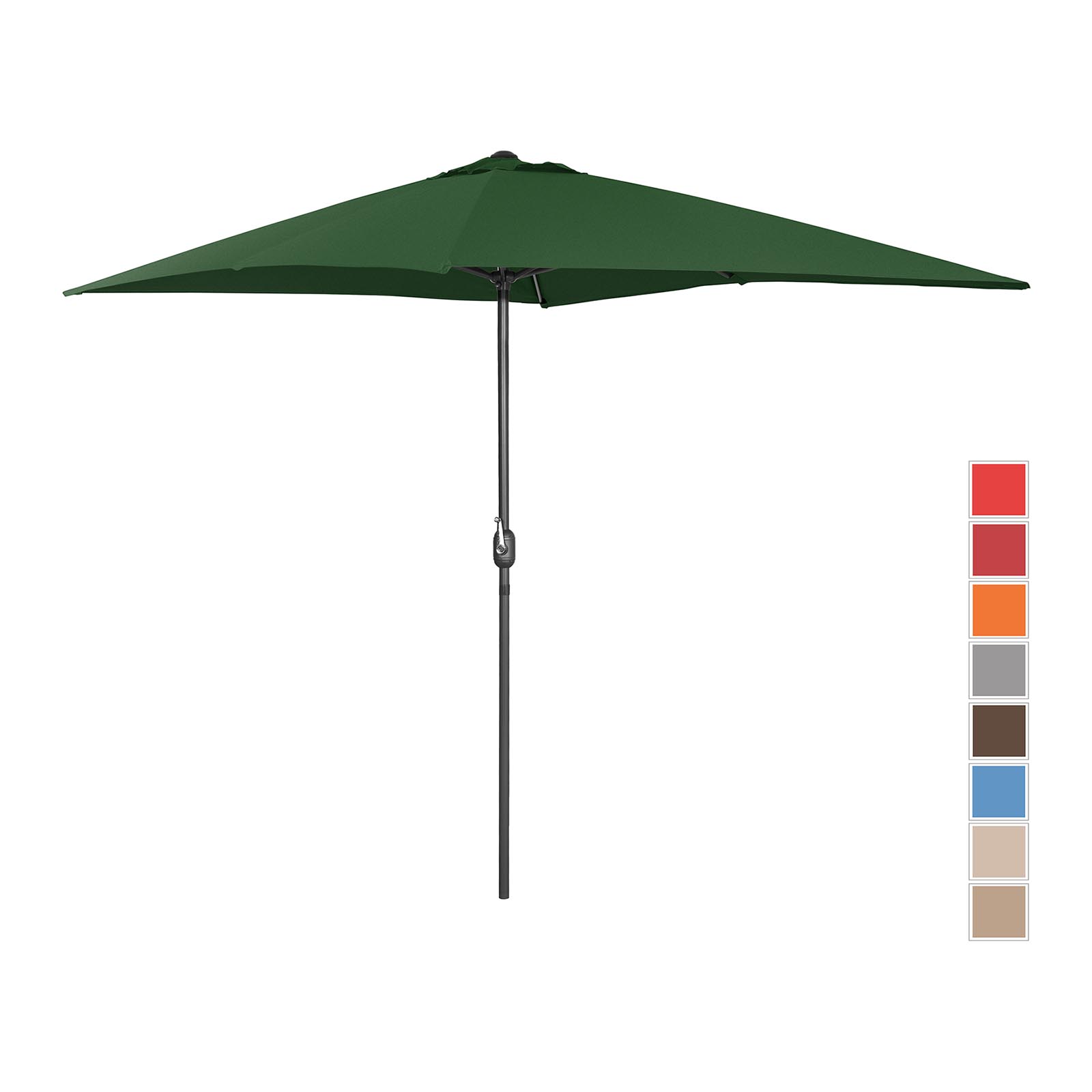 B-Ware Sonnenschirm groß - grün - rechteckig - 200 x 300 cm