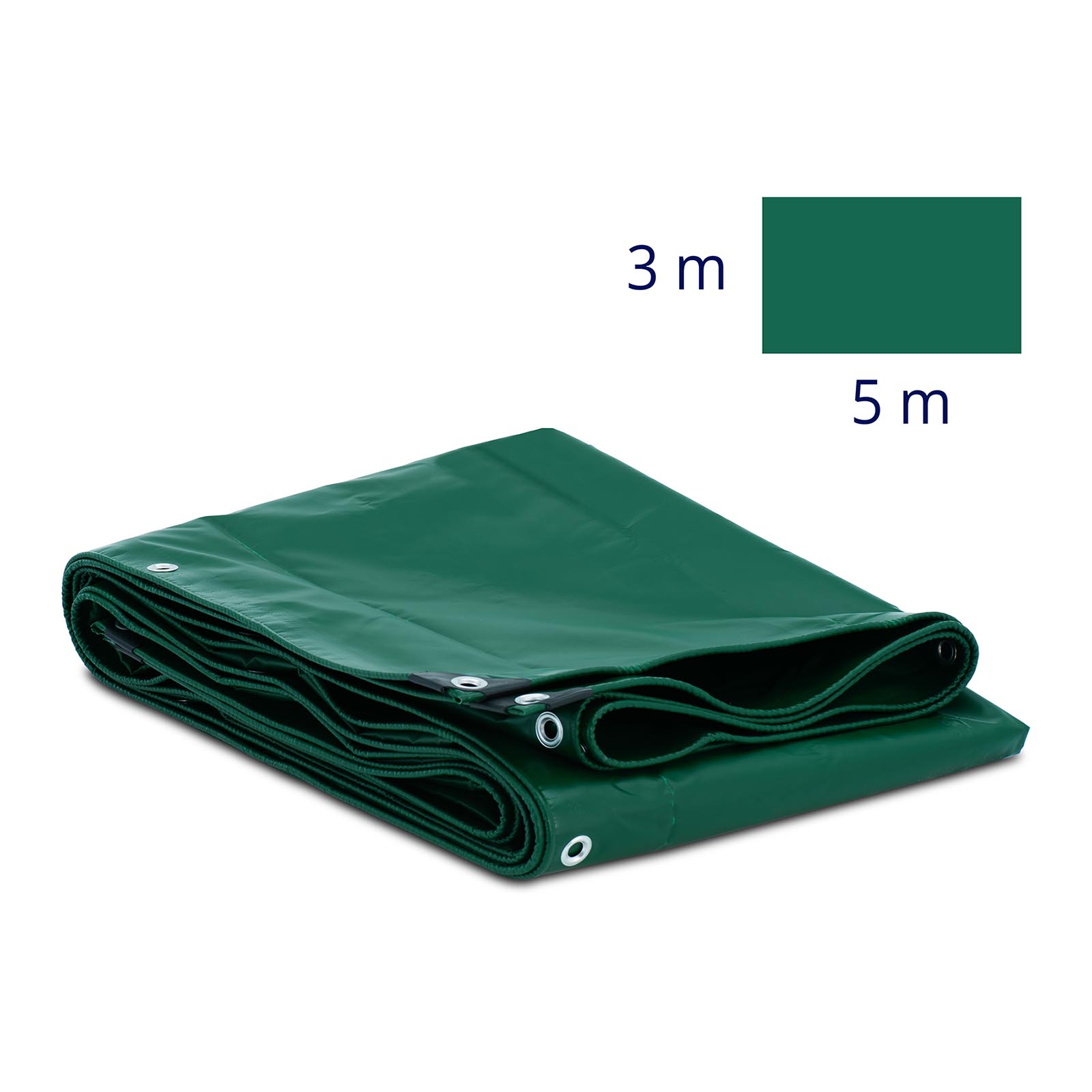 Abdeckplane - mit Ösen - 500 x 300 cm - PVC - 650 g/m²