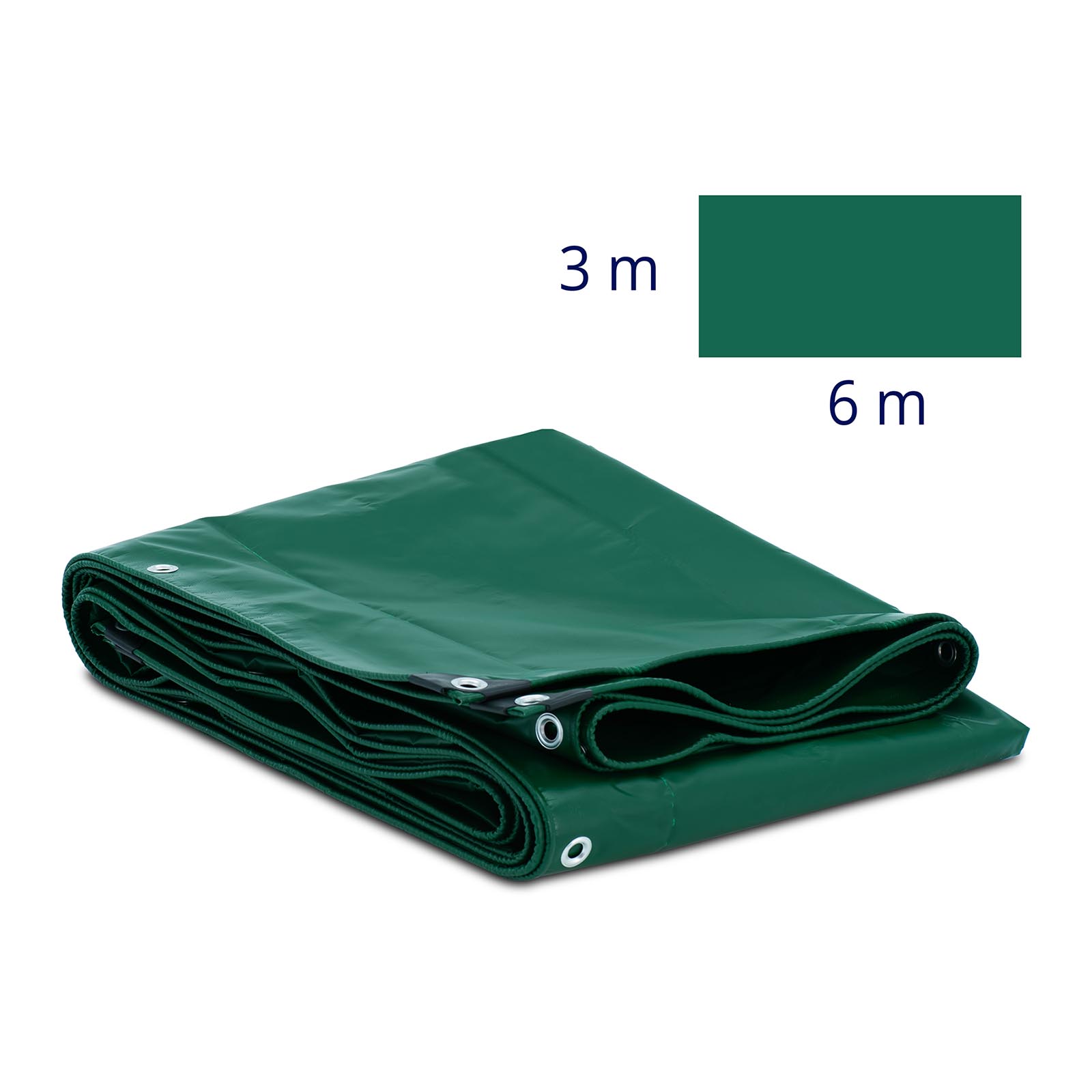 Abdeckplane - mit Ösen - 600 x 300 cm - PVC - 650 g/m²