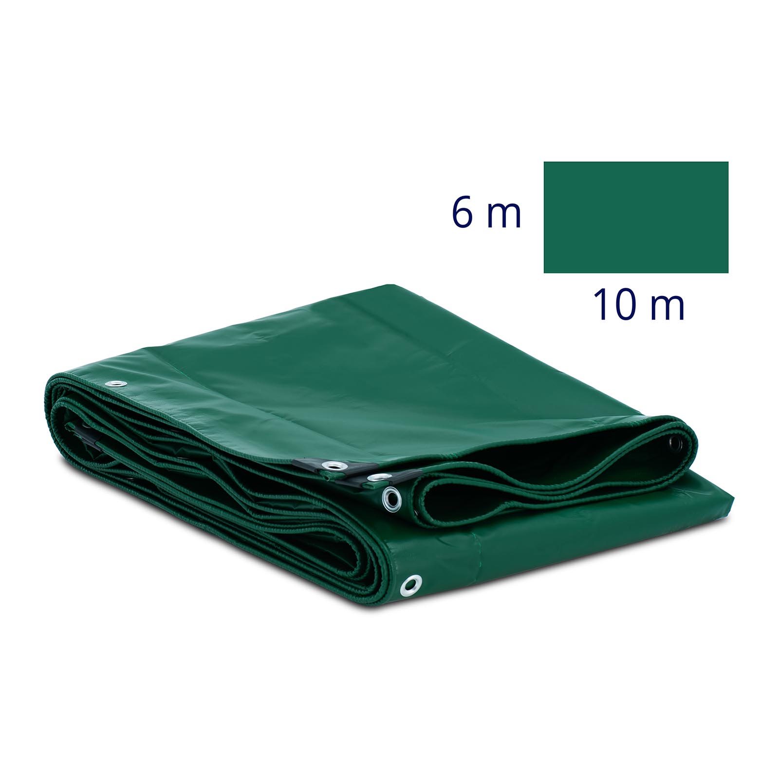 Abdeckplane - mit Ösen - 1000 x 600 cm - PVC - 650 g/m²